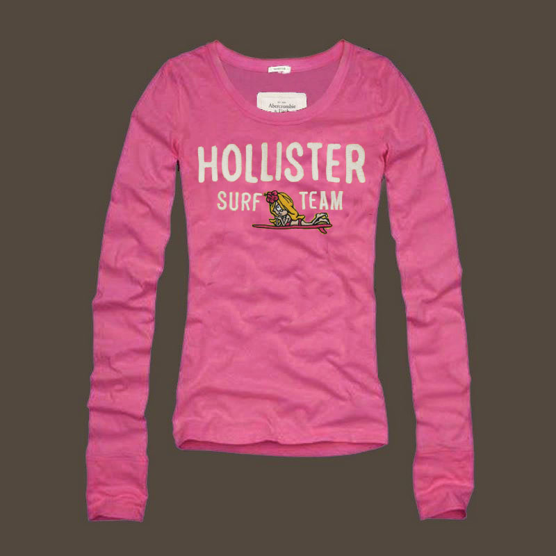 Hollister Mujeres De Cuello Redondo Largo Remera HCO4766